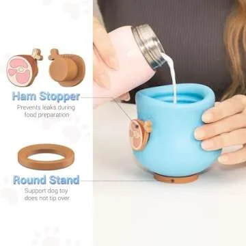 4Johor Food Grade Silicone Plug and Stand Made for Toppl Dog Treat Toy Size S, 2Pack, Toys are Not Included.