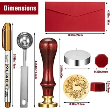 216 Pieces Christmas Wax Seal Stamp Kit for Unique Crafts