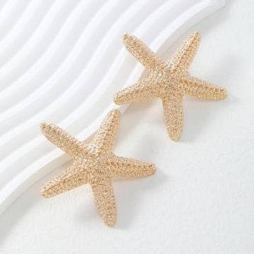 Doubnine Boho Starfish Necklace Earrings Set for Women