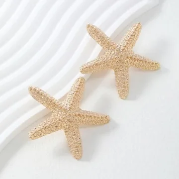 Doubnine Boho Starfish Necklace Earrings Set for Women