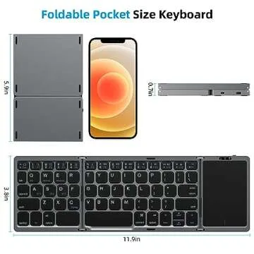 OMOTON Foldable Bluetooth Keyboard with Touchpad