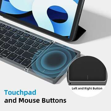 OMOTON Foldable Bluetooth Keyboard with Touchpad