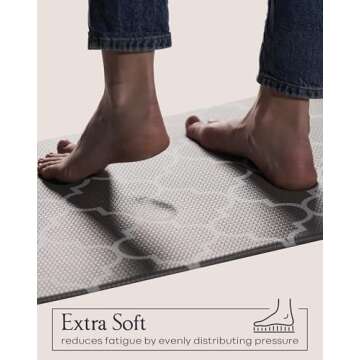 Homergy Anti Fatigue Kitchen Mats for Floor 2 PCS, Memory Foam Cushioned Rugs, Comfort Standing Desk...
