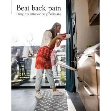 Homergy Anti Fatigue Kitchen Mats - 2 Piece Memory Foam Set