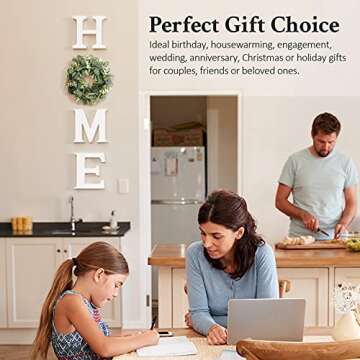 Decorative Wood Home Sign with Wreath for All Seasons