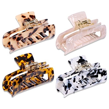 Stylish Magicsky Hair Claw Clips Set - Elegant Tortoise Shell Design for Women & Girls