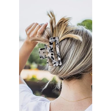 Magicsky Hair Claw Clips Elegant Tortoise Shell Design