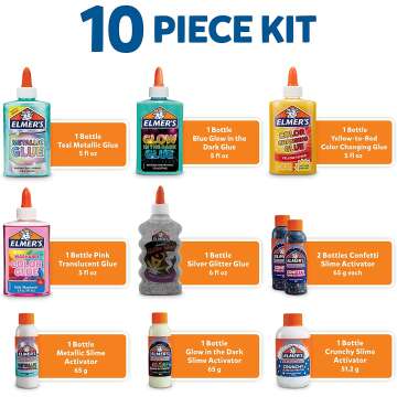 Elmer's Celebration Slime Kit, Slime Supplies 10 Count