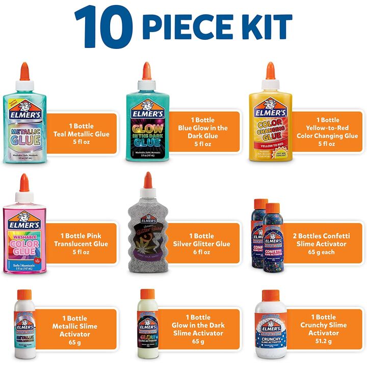 Elmer's Celebration Slime Kit, Slime Supplies 10 Count