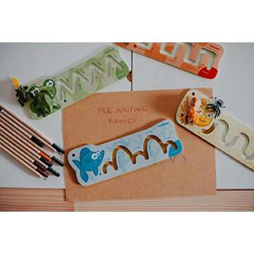 Miniland Educational - Pre-Writing Basic Patterns Stencils