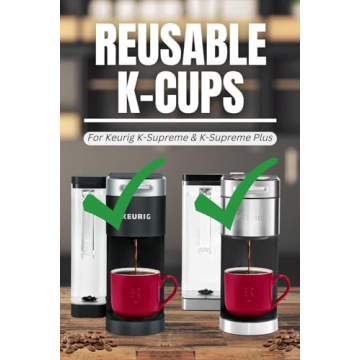 DeliBru Reusable K Cups for K-Supreme Coffee Filter Pods Refillable