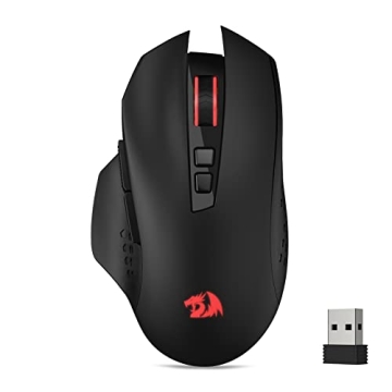 Redragon M656 Wireless Gaming Mouse - 4000 DPI, 7 Macro Buttons, Red LED