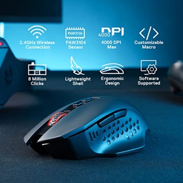 Redragon M656 Wireless Gaming Mouse 4000 DPI 7 Buttons