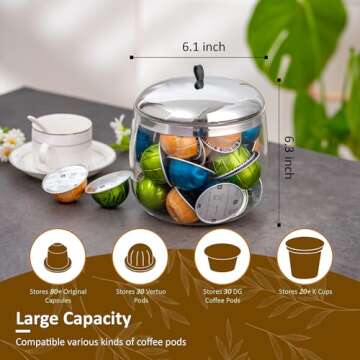 MOLFUJ Coffee Pod Holder for Nespresso and K-Cup Storage