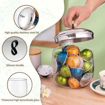 MOLFUJ Coffee Pod Holder for Nespresso and K-Cup Storage