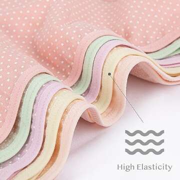 Donella Girls' Soft Cotton Underwear - Kids Bikini Brief Panties for Girls and Toddlers 5-Pack, Dots with Lace Trim, Age: 2-3