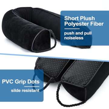 HomeProtect Under Door Draft Stopper 36 Inch Door Soundproofing Block Cold Air Wind/Breeze Noise Light, Weather Stripping Seal Sweep Improved Triangle Design More Fits 0 to 2" Gaps