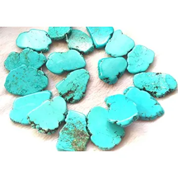 Top Drilled Turquoise Slab Pendants for Jewelry Making