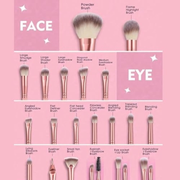 42Pcs Premium Synthetic Makeup Brush Set & Tools