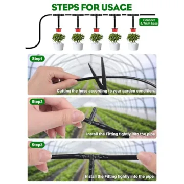 Kalolary 100PCS Barbed Tee Connectors for Drip Irrigation