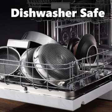 OATOFP Non Stick Frying Pans with lid, 12 inch Hybrid Frying Pans Nonstick,non stick Stainless Steel Skillets, Dishwasher and Oven-Safe Chef Pan, Induction Compatible Cooking Pan, PFOA Free Cookware