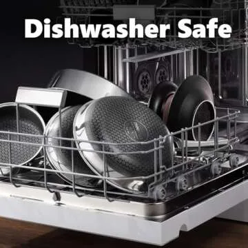 OATOFP Non Stick Frying Pans with lid, 12 inch Hybrid Frying Pans Nonstick,non stick Stainless Steel Skillets, Dishwasher and Oven-Safe Chef Pan, Induction Compatible Cooking Pan, PFOA Free Cookware