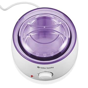 Salon Sundry Portable Electric Hot Wax Warmer Machine for Hair Removal - Purple Lid