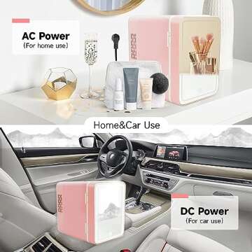 Chic Portable 4L Mini Fridge for Skincare & Makeup