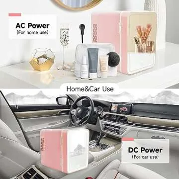 Chic Portable 4L Mini Fridge for Skincare & Makeup