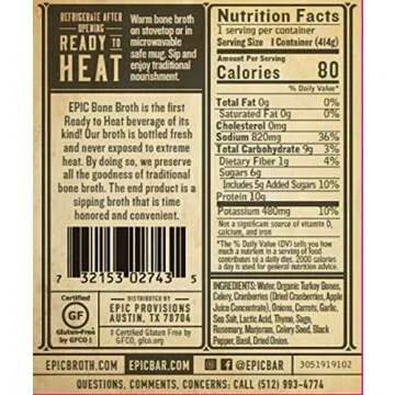 Epic Turkey Bone Broth Pack - Convenient Nutrition Inside