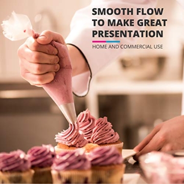 Riccle 12 Inch Anti-Burst Disposable Piping Bags - 100 Count