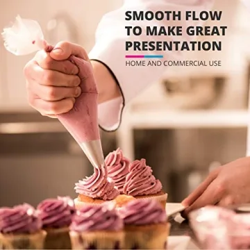 Riccle 12 Inch Anti-Burst Disposable Piping Bags - 100 Count