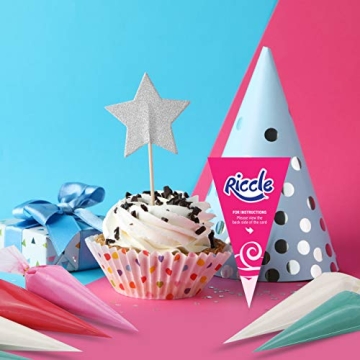 Riccle 12 Inch Anti-Burst Disposable Piping Bags - 100 Count