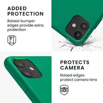 kwmobile Case Compatible with Apple iPhone 11 Case - TPU Silicone Phone Cover with Soft Finish - Emerald Green