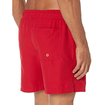 Amazon Essentials 7" Quick-Dry Men's Swim Trunk in Red