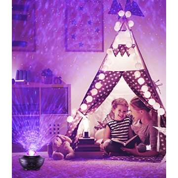 Starry Light Projector, Smart WiFi Galaxy Projector Night Light, Compatible with Alexa and Smart App, 10-Color Music Player with Remote Control/Bluetooth/Timer, Suitable for Children and Adult Parties