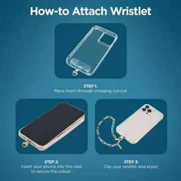 Detachable Case-Mate Phone Strap with Gold Chain