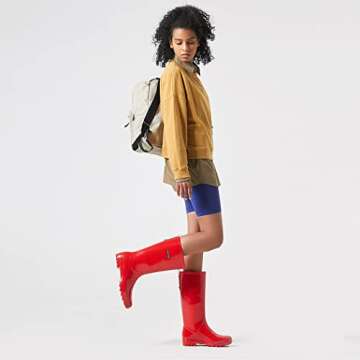 planone Tall Rain Boots Women Fashion Waterproof Boots for Women Light Outdoor Garden Shoes Muck Boo...