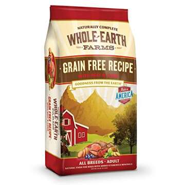 Whole Earth Farms Natural Grain Free Dry Kibble, Wholesome And Healthy Dog Food, Pork, Beef, And Lam...