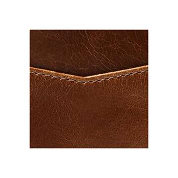 Fossil Men's Ryan Leather Slim Minimalist Card Case Front Pocket Wallet, Dark Brown