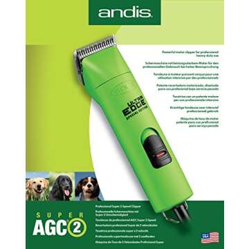 Andis ProClip AGC Super 2-Speed Plus Detachable Blade Clipper - Spring Green,dogs, house-cats