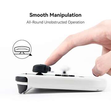 WISHAVEN Joycon Thumb Grip Caps Compatible with Splatoon Nintendo Switch, Soft Silicone Joystick Cover for Nintendo Switch/OLED/Lite Controller, 4PCS - Squid & Octopus (Black & White)