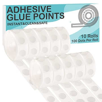 ALLFUN 1000 Clear Glue Points Dots for Crafting and Balloons