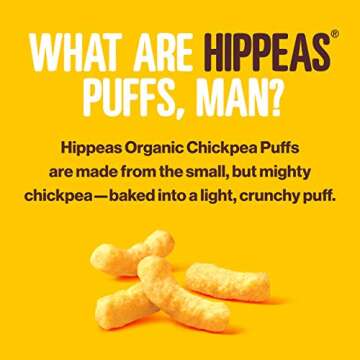 Hippeas Organic Chickpea Puffs - Crunchy & Vegan Snack