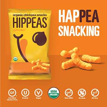 Hippeas Organic Chickpea Puffs - Crunchy & Vegan Snack