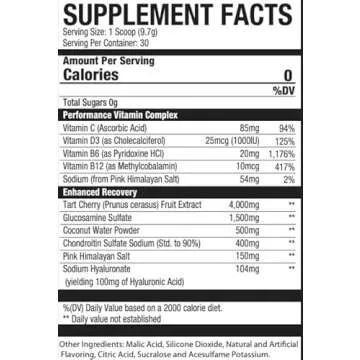 Runners' Relief - Joint Support & Muscle Recovery Supplement - Glucosamine Chondroitin - Fasting Electrolytes - Stimulant-Free Pre/Post Workout Energy - Watermelon Cherry with Tart Cherry Extract