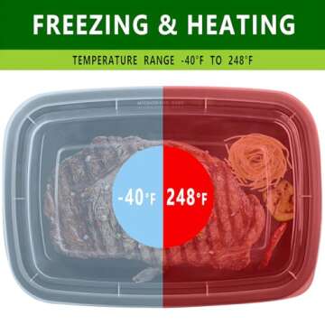 NutriBox [20 value pack single one compartment 12oz MINI Meal Prep Food Storage Containers - BPA Free Reusable Lunch bento Box with Lids - Spill proof, Microwave, Dishwasher and Freezer Safe