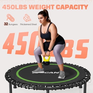 BCAN 40" Mini Trampoline for Quiet Indoor Workouts