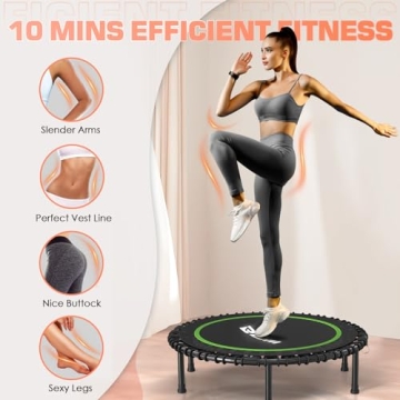 BCAN 40" Mini Trampoline for Quiet Indoor Workouts