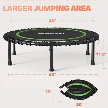 BCAN 40" Mini Trampoline for Quiet Indoor Workouts